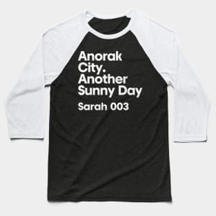 Sarah 003 - Anorak City - Minimalist Fan Design Baseball T-Shirt